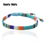 NeeFu WoFu 2019 Bracelet Bohemian Bracelets For Women Summer Beach Colorful Jewelry Pulseras Insta Fashio