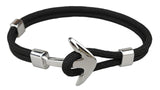New Arrive Silver/Black Alloy Anchor Bracelet Multilayer Rope Chain Paracord Bracelet For Women Men Navy Style Gift
