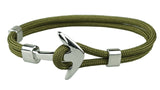 New Arrive Silver/Black Alloy Anchor Bracelet Multilayer Rope Chain Paracord Bracelet For Women Men Navy Style Gift