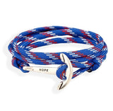 New Arrive Silver/Black Alloy Anchor Bracelet Multilayer Rope Chain Paracord Bracelet For Women Men Navy Style Gift