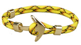 New Arrive Silver/Black Alloy Anchor Bracelet Multilayer Rope Chain Paracord Bracelet For Women Men Navy Style Gift
