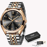 2019 LIGE New Rose Gold Women Watch Business Quartz Watch Ladies Top Brand Luxury Female Wrist Watch Girl Clock Relogio Feminino