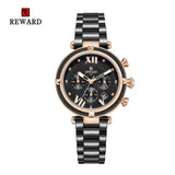 2019 REWARD Luxury Watch Women Waterproof Rose Gold Steel Strap Ladies Wrist Watches Top Brand Date Clock Relogio Feminino