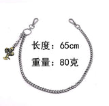 Fashion Punk Hip-hop Trendy leather Belts Waist Chain Male Pants Chain Hot Men women Jeans Silver Metal Clothing Accessories