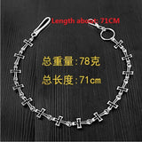 Fashion Punk Hip-hop Trendy leather Belts Waist Chain Male Pants Chain Hot Men women Jeans Silver Metal Clothing Accessories