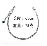Fashion Punk Hip-hop Trendy leather Belts Waist Chain Male Pants Chain Hot Men women Jeans Silver Metal Clothing Accessories