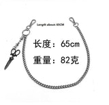 Fashion Punk Hip-hop Trendy leather Belts Waist Chain Male Pants Chain Hot Men women Jeans Silver Metal Clothing Accessories