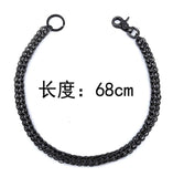 Fashion Punk Hip-hop Trendy leather Belts Waist Chain Male Pants Chain Hot Men women Jeans Silver Metal Clothing Accessories