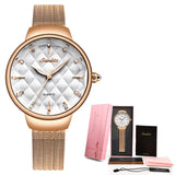 SUNKTA Brand Luxury Watch Women Fashion Dress Quartz Wrist Watch Ladies Stainless Steel Waterproof Watches Relogio Feminino+Box