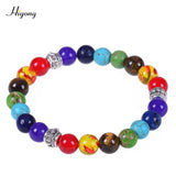 HIYONG Eight Planets Bead Bracelet for Men Women Natural Stone Beaded Bracelet Universe Galaxy Solar System Planets Bracelets
