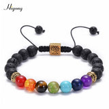 HIYONG Eight Planets Bead Bracelet for Men Women Natural Stone Beaded Bracelet Universe Galaxy Solar System Planets Bracelets