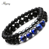 HIYONG Eight Planets Bead Bracelet for Men Women Natural Stone Beaded Bracelet Universe Galaxy Solar System Planets Bracelets