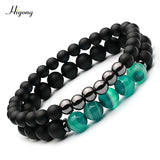 HIYONG Eight Planets Bead Bracelet for Men Women Natural Stone Beaded Bracelet Universe Galaxy Solar System Planets Bracelets