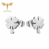 FGifter Hiphop Rock Jesus Stud Earrings Gold Silver Color Small Earring Women Men's Stainless Steel Ear Piercing Jewelry