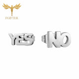 FGifter Hiphop Rock Jesus Stud Earrings Gold Silver Color Small Earring Women Men's Stainless Steel Ear Piercing Jewelry