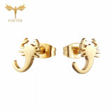 FGifter Hiphop Rock Jesus Stud Earrings Gold Silver Color Small Earring Women Men's Stainless Steel Ear Piercing Jewelry