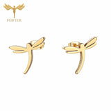 FGifter Hiphop Rock Jesus Stud Earrings Gold Silver Color Small Earring Women Men's Stainless Steel Ear Piercing Jewelry