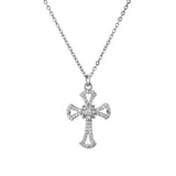 NEWBUY Brand Gold Link Chain Necklace Religious Jewelry Classic Cross Pendant Necklace For Women Men Cubic Zirconia Necklace