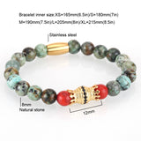 Mcllroy Bracelet Men Bead Sparta Crown 8mm Natural Stone Bracelet Bangle Handmade Man Jewelry Mens Bracelets 2019 erkek bileklik