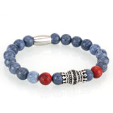 Mcllroy Bracelet Men Bead Sparta Crown 8mm Natural Stone Bracelet Bangle Handmade Man Jewelry Mens Bracelets 2019 erkek bileklik