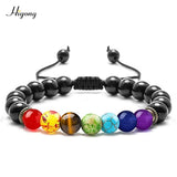 HIYONG Eight Planets Bead Bracelet for Men Women Natural Stone Beaded Bracelet Universe Galaxy Solar System Planets Bracelets