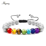 HIYONG Eight Planets Bead Bracelet for Men Women Natural Stone Beaded Bracelet Universe Galaxy Solar System Planets Bracelets