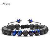 HIYONG Eight Planets Bead Bracelet for Men Women Natural Stone Beaded Bracelet Universe Galaxy Solar System Planets Bracelets
