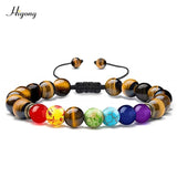 HIYONG Eight Planets Bead Bracelet for Men Women Natural Stone Beaded Bracelet Universe Galaxy Solar System Planets Bracelets