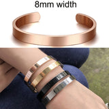 Inspirational Cuff Bracelet Bangle For Women Rose Gold Silver Engraved Mantra Bracelets Wife Fiance Personalized Gifts