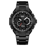 Mens Watches SMAEL Luxury Quartz Wristwatch Male Clock Waterproof Casual Business Chronograph Dual Display Sport Watch Men 1363