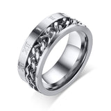 Meaeguet Spinner Chain Ring Men Stainless Steel Metal Not Fade Gold Black Blue Silver Color Reliever Stress