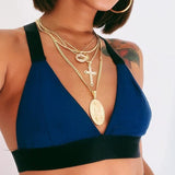Gold color Choker Necklace for women layered shell star moon Pendant Chain Necklaces & Pendants Bohemian chokers Fashion Jewelry