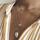 Gold color Choker Necklace for women layered shell star moon Pendant Chain Necklaces & Pendants Bohemian chokers Fashion Jewelry