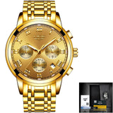Relogio Masculino Mens Watches LIGE Top Brand Luxury Chronograph Fashion Watch Men Business Waterproof Full Steel Quartz Watch