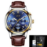 Relogio Masculino Mens Watches LIGE Top Brand Luxury Chronograph Fashion Watch Men Business Waterproof Full Steel Quartz Watch