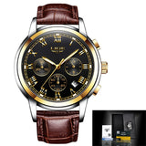 Relogio Masculino Mens Watches LIGE Top Brand Luxury Chronograph Fashion Watch Men Business Waterproof Full Steel Quartz Watch