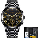 Relogio Masculino Mens Watches LIGE Top Brand Luxury Chronograph Fashion Watch Men Business Waterproof Full Steel Quartz Watch