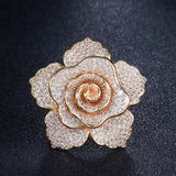 ERLUER Brand jewelry Rings For women Fashion silver rose gold Fill Crystal zircon Flower luxury wedding party Finger Ring girl