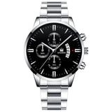 Men Luxury Business Quartz Military Watch Golden Stainless Steel Band Mens Watches Date Calendar Male Clock Relogio Dropshipping