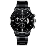 Men Luxury Business Quartz Military Watch Golden Stainless Steel Band Mens Watches Date Calendar Male Clock Relogio Dropshipping