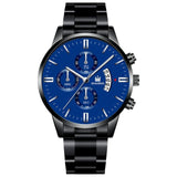 Men Luxury Business Quartz Military Watch Golden Stainless Steel Band Mens Watches Date Calendar Male Clock Relogio Dropshipping