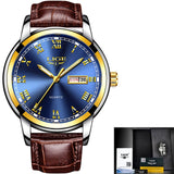 LIGE Couple Watch Gold Blue Watch Women Quartz Watches Ladies Top Brand Luxury Female WristWatch Girl Clock Relogio Feminino