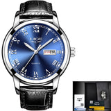 LIGE Couple Watch Gold Blue Watch Women Quartz Watches Ladies Top Brand Luxury Female WristWatch Girl Clock Relogio Feminino