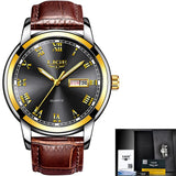 LIGE Couple Watch Gold Blue Watch Women Quartz Watches Ladies Top Brand Luxury Female WristWatch Girl Clock Relogio Feminino
