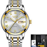 LIGE Couple Watch Gold Blue Watch Women Quartz Watches Ladies Top Brand Luxury Female WristWatch Girl Clock Relogio Feminino