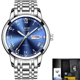 LIGE Couple Watch Gold Blue Watch Women Quartz Watches Ladies Top Brand Luxury Female WristWatch Girl Clock Relogio Feminino