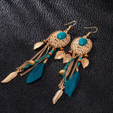 Bohemian Long Tassel Earrings For Women 2018 Fashion Jewelry Gold Color Pendientes Fringe Elegant Earrings Female Wedding Gift
