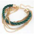 Bohemian Silver Beads Chain Bracelets Bangles For Women Fashion Heart Compass Gold Color Chain Bracelets Sets Jewelry Gift