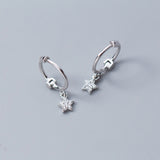 Trusta 2018  100% 925 Solid Sterling Silver Star Small Stud Earrings For Girls Teens Gift Womens Fashion Jewelry DS900