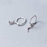 Trusta 2018  100% 925 Solid Sterling Silver Star Small Stud Earrings For Girls Teens Gift Womens Fashion Jewelry DS900